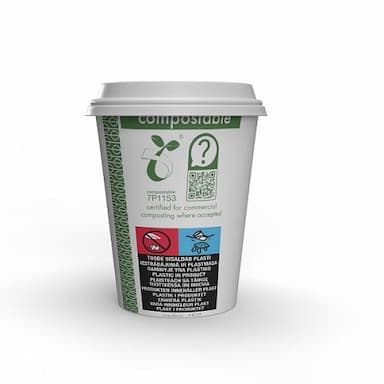 Green Tree Muki kuumille juomille, valkoinen, 240ml, 50 kpl, 50 kpl per pakkaus