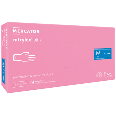 Mercator nitriilikäsineet 100 kpl, pinkit XL koko