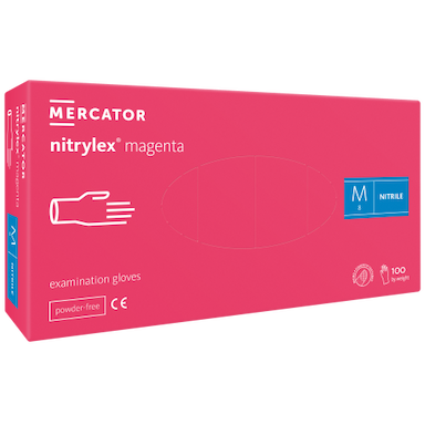 Mercator nitriilikäsineet 100 kpl, magenta XS koko