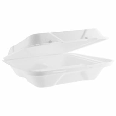 Lounasrasia 3-osainen, sokeriruoko, 235 x 235 mm, 50 kpl per pakkaus