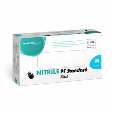 Master Glove nitriilikäsineet 100 kpl, mustat M koko